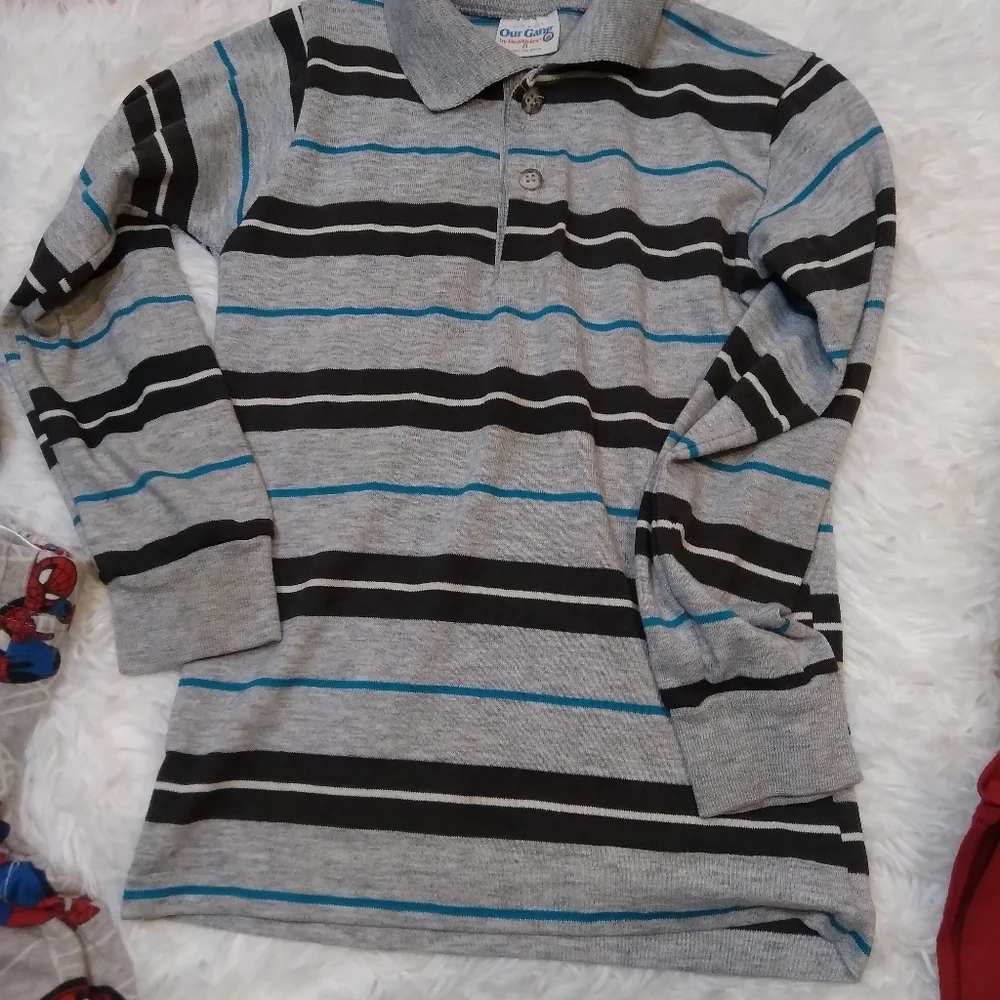 Boys Size 8 Clothing Custom Bundle Summer Fall Winter 9 pieces Sweatshirts pjs